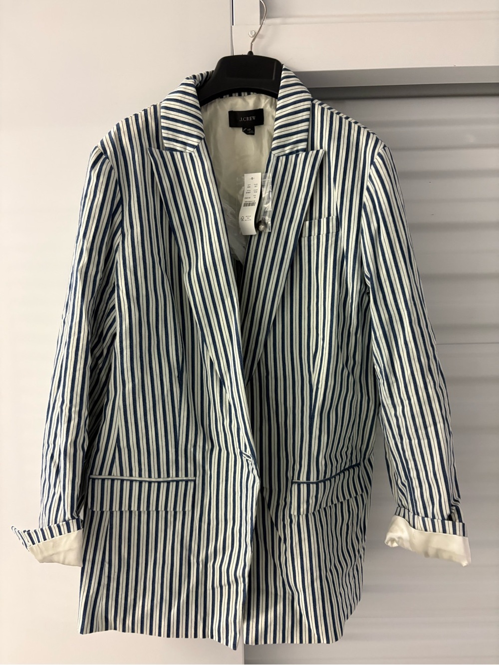 J. Crew Pinstripe Blazer. Size 16. New with tags.